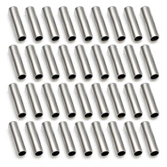 100PCS Stainless Steel Round Tip Temperature Probe Housing Case for PT100 & DS18B20 Sensors, 7 x 50 mm Blind Pipe Sleeve JEBHANNE