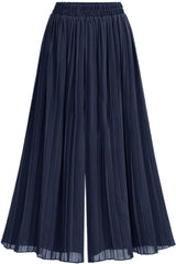 Flowy Chiffon Palazzo Pants for Women 2025 Dress Casual Summer Wide Leg Elastic High Waist Beach Vacation Lounge Pant