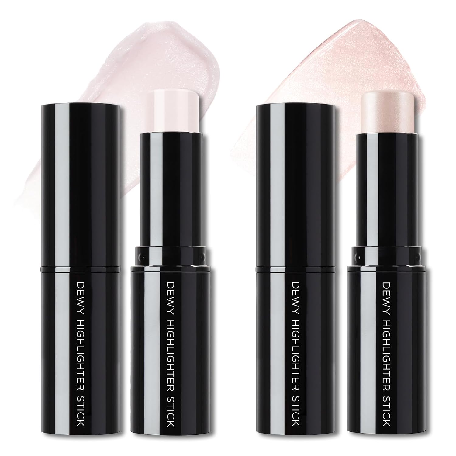 Clear Highlighter Stick for Glass Skin, Dewy Finish Radiance Balm Hydrating Reflective Natural Shimmer Illuminator Stick, Multi-Use Lightweight Creamy Face Highlighter Korean Makeup#01