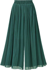 Flowy Chiffon Palazzo Pants for Women 2025 Dress Casual Summer Wide Leg Elastic High Waist Beach Vacation Lounge Pant