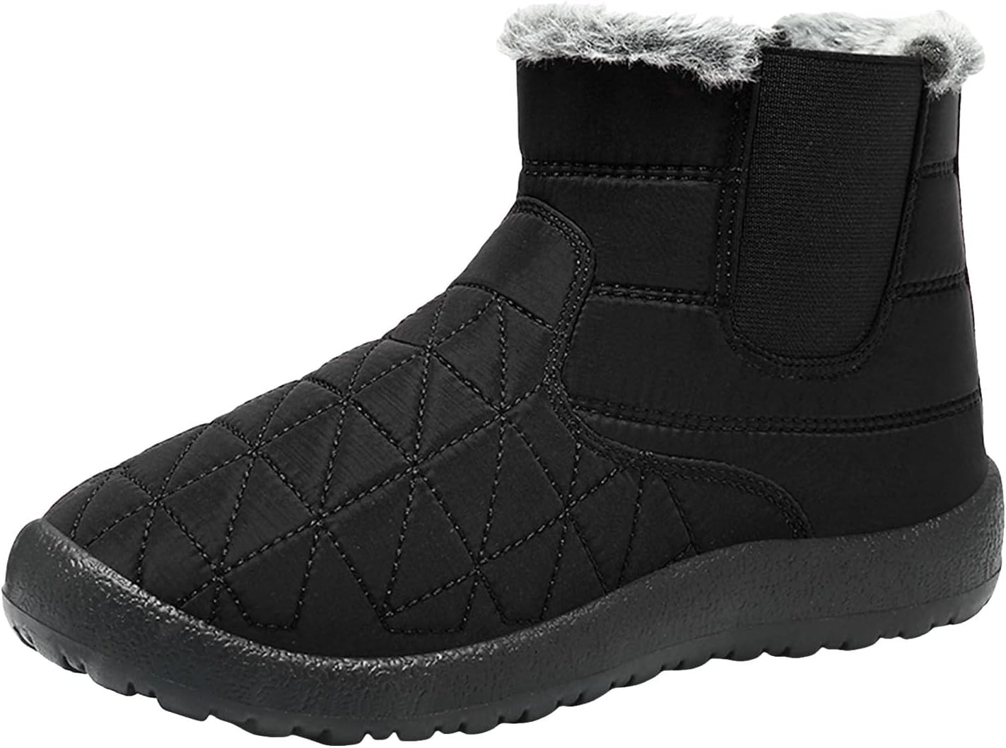 Womens Winter Snow Boots Warm Fur Lined Booties Waterproof Outdoor Shoes Comfortable Slip On Ankle Boot