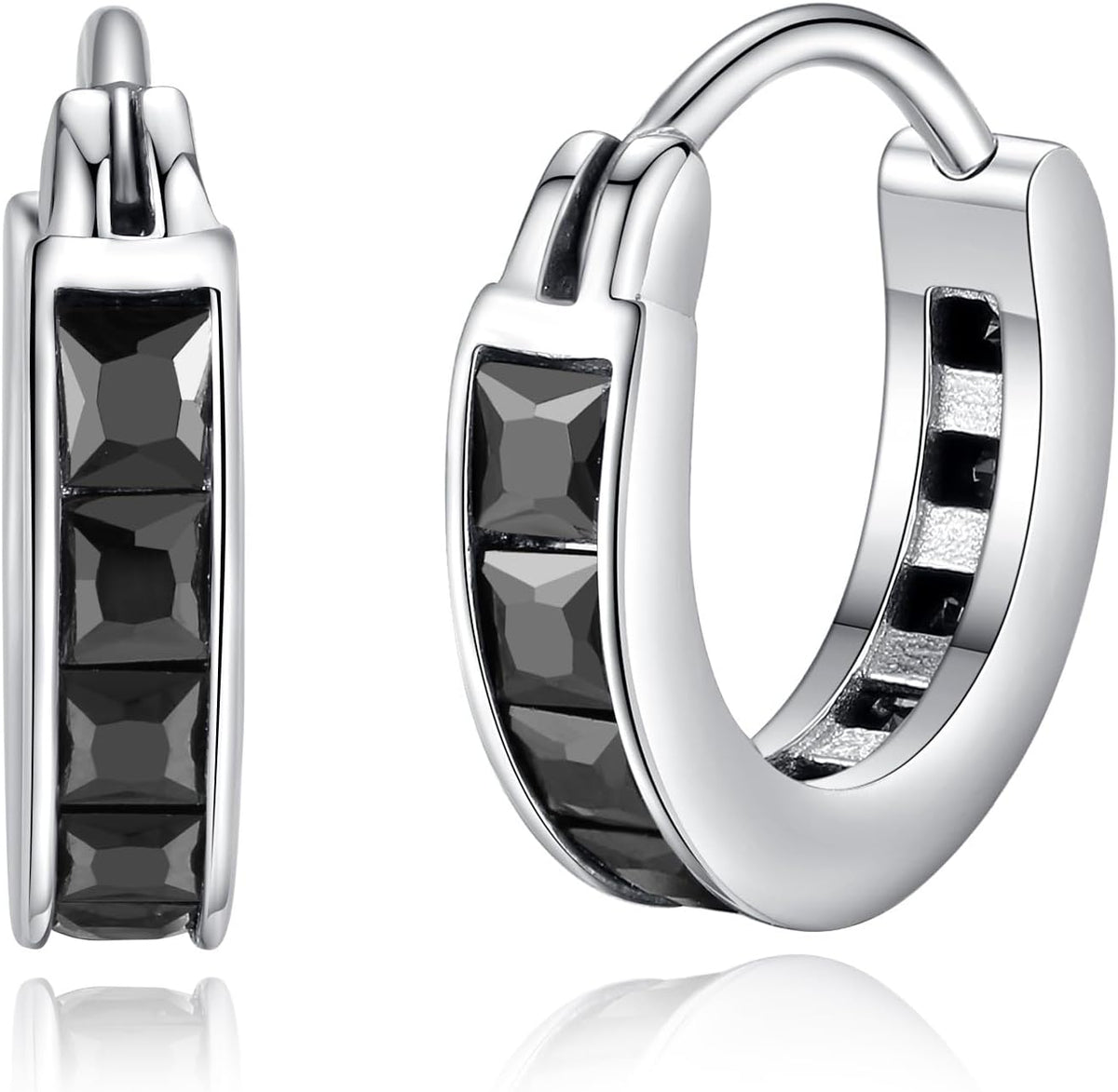 GAVU Vintage Stainless Steel Hoop Earrings for Men