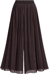 Flowy Chiffon Palazzo Pants for Women 2025 Dress Casual Summer Wide Leg Elastic High Waist Beach Vacation Lounge Pant