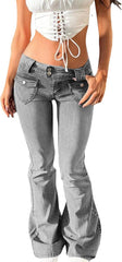 fanmpghleoo Bootcut Jeans for Women High Waisted Flare Jeans Trendy Mom Bell Bottom Denim Pants Casual Flared Cowgirl Pants