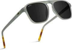 WearMe Pro Polarized Modern Aviator One-Bridge Square Mens Sunglasses