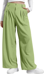 Wide Leg Pants for Women Dress Pants High Waisted Work Business Baggy Casual Office Outfits 2025 Trouser with Pockets
