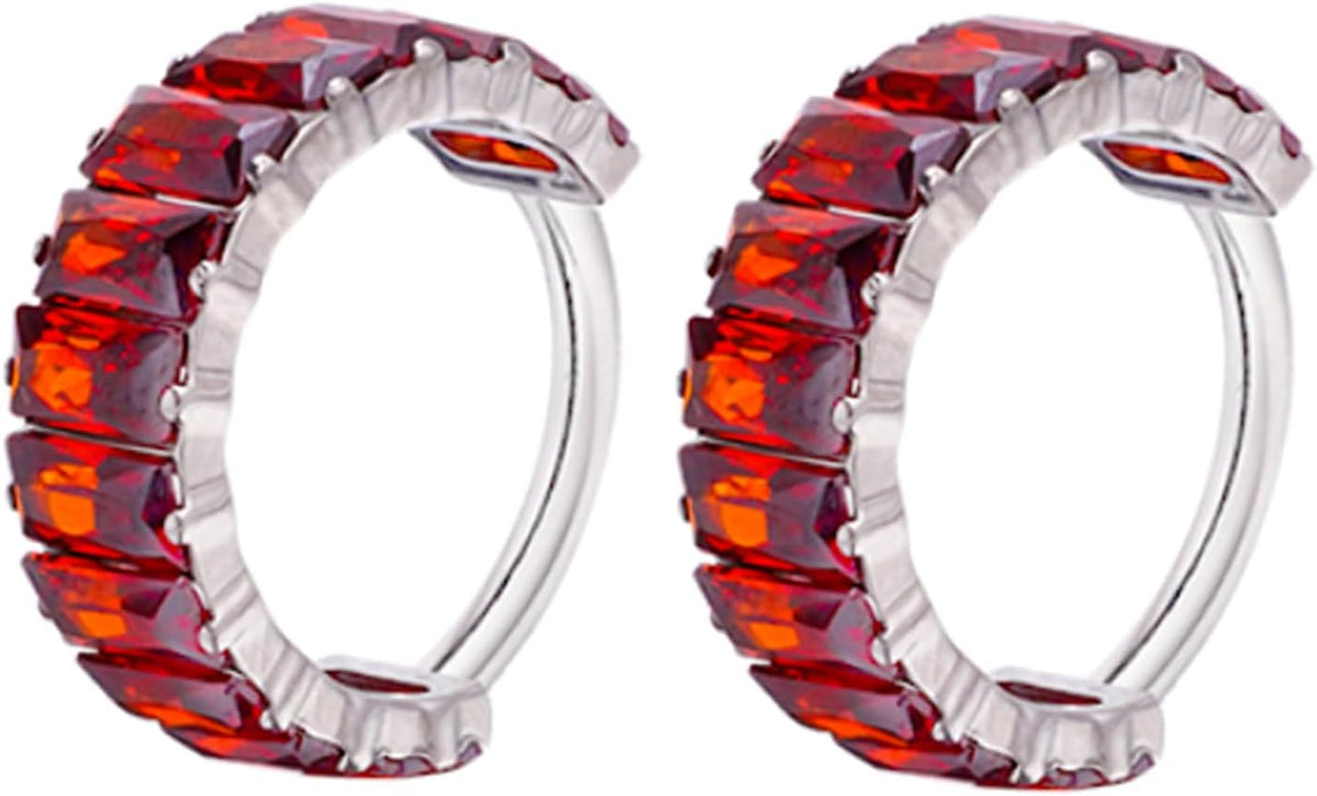 G23 Titanium Hypoallergenic Cubic Zirconia Hoop Huggie Diamond Pave Cuff Ear Climbers Cartilage Stud Earrings for woman man