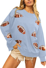 Game Day Sweatshirt Women Football Graphic Sweatshirt Lightweight Long Sleeve Shirt Casual Pullover Tops Fall Clothes