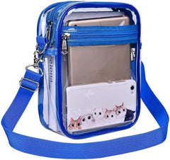 Clear Crossbody Bag with Adjustable Shoulder Strap Messenger Bag for Stadium Events Clear Messenger for Men and Women