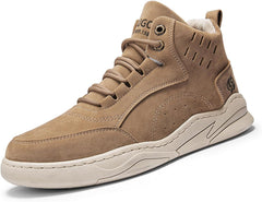 Mens Winter Warm Sneakers with Plush Lining Casual Shoes Outdoor Anti-Skid Comfort Snow Boots for Men