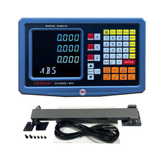 Digital Readout 2 Axis 3 Axis DRO Display Linear Optical Linear Scale Encoder 5um 150mm (6")+300mm (12") +600mm（24"） Travel Length for Milling Mill Machine Lathe Machine(150mm+300mm+600mm)