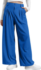 Wide Leg Pants for Women Dress Pants High Waisted Work Business Baggy Casual Office Outfits 2025 Trouser with Pockets