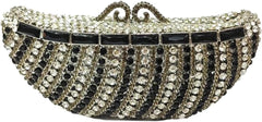 Novelty Rhinestone Clutch Ship Shaped Wedding Purse for Women Crystal Evening Clutch Diamond Handbags for Party Prom