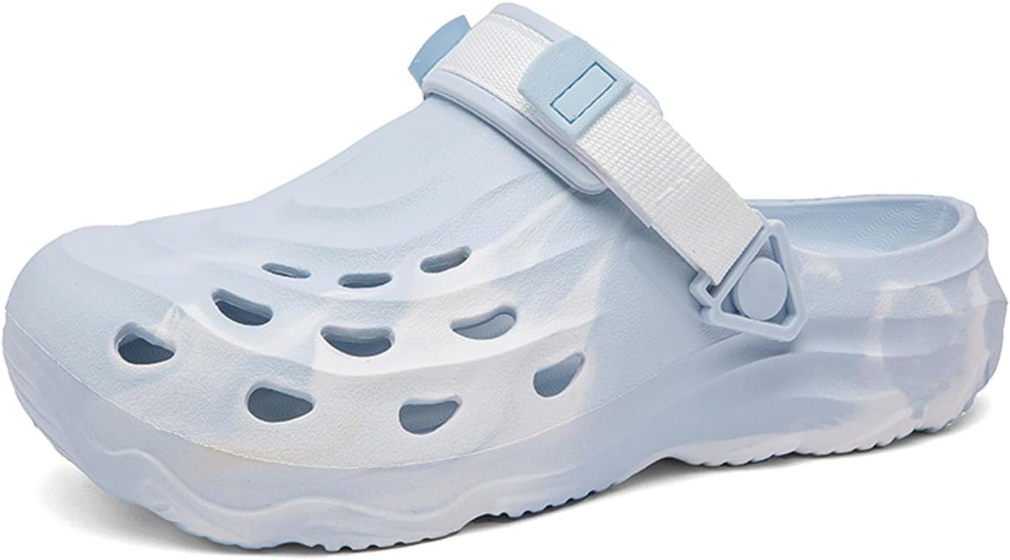 ihinzry Garden Clogs for Unisex Comfortable Slip on Mules Outdoor Non Slip Sandals Waterproof Lightweight Summer Slippers Water Shower Shoes with Adjustable Back Strap for Work Nursing