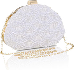 Clutch Purse for Women Formal Evening Handbag with Chain Wedding Party Purses Bride Clutch Cocktail for Prom