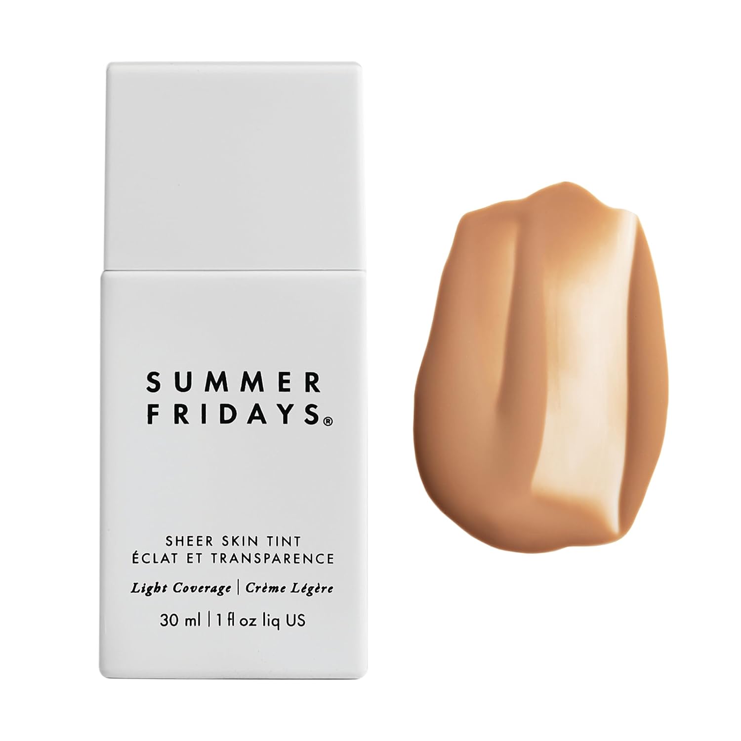 Summer Fridays Sheer Skin Tint - Tinted Moisturizer with Hyaluronic Acid - Helps Diminish Uneven Skin Tone - Sheer to Light Coverage - Shade 2.5 - Light with Cool Peach Undertones (1 Fl Oz)