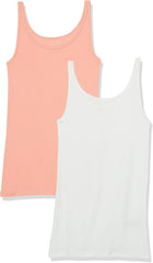 Amazon Essentials Women's Slim-Fit Thin Strap Tank Top, Pack of 2