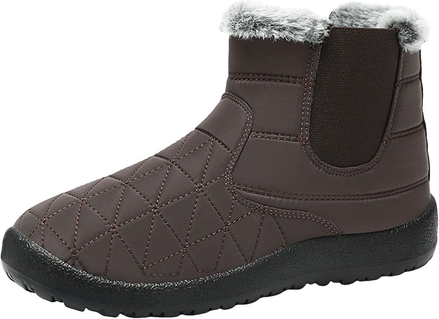 Womens Winter Snow Boots Warm Fur Lined Booties Waterproof Outdoor Shoes Comfortable Slip On Ankle Boot
