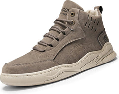 Mens Winter Warm Sneakers with Plush Lining Casual Shoes Outdoor Anti-Skid Comfort Snow Boots for Men