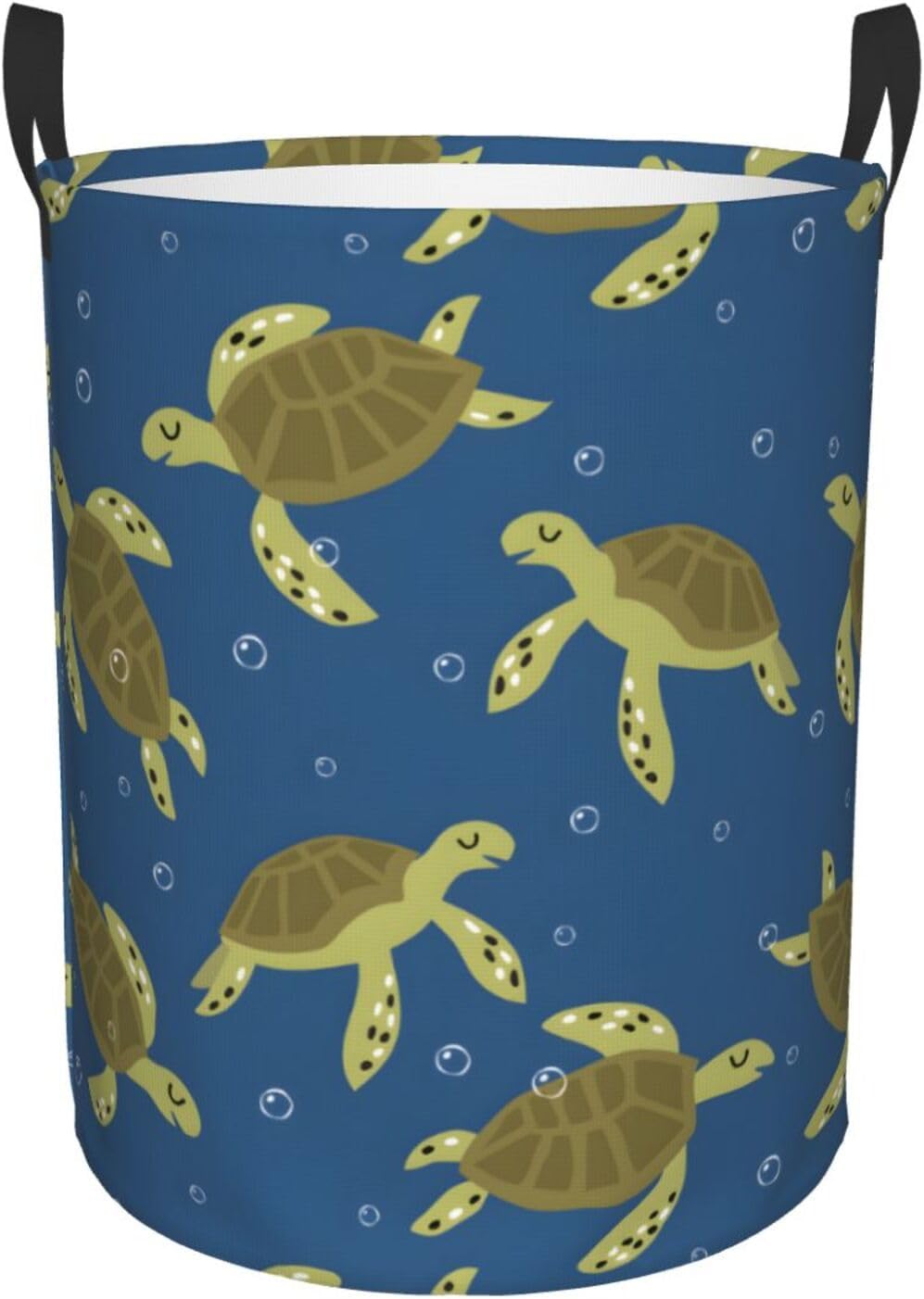 Basketball Laundry Hamper Collapsible Laundry Baskets with Handles Easy Carry Dirty Clothes Hamper Round for College Dorm, Blanket, Toy (S)