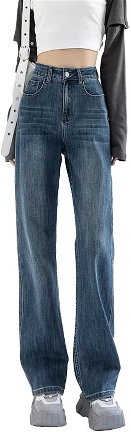Women's Spring Autumn Jeans American Retro Wide Leg Loose Casual Home Party Gathering Commute Pants