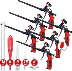 Luft Professional Expanding Foam Spray Gun (20 Insulation Guns + 180 Extenders) PU Insulating Applicator Heavy Duty Metal Body Dispensing Foam Gun Suitable for Caulking, Filling, Sealing (20 Pack)