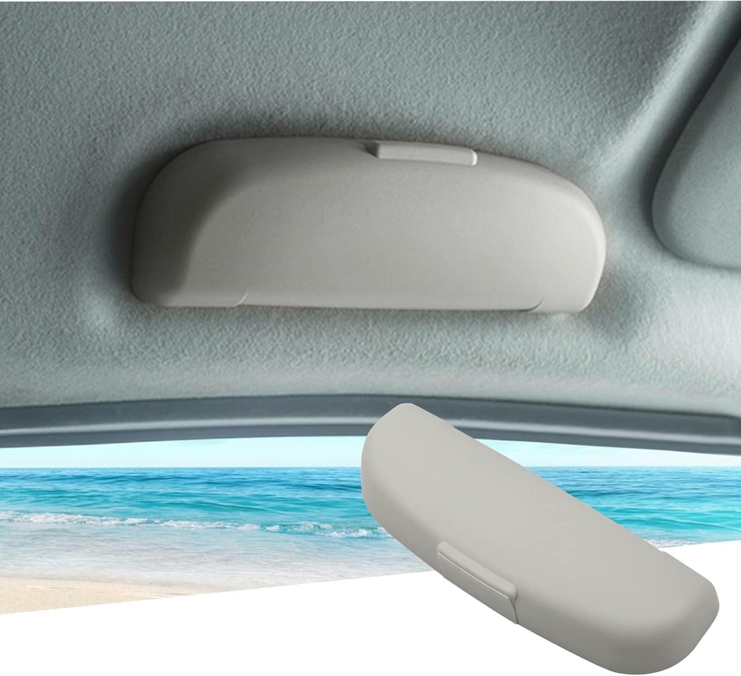 Car Eyeglasses Storage Box Glasses Case Compatible with Audi SQ5 2014-2017 Sunglasses Case Holder Grab Handle Storage Box