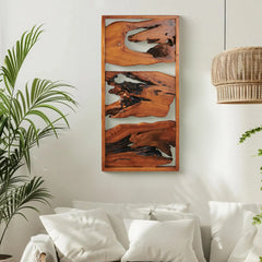 Greenage Rustic Cedar Live-Edge Carved Wall Art