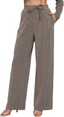 NE PEOPLE Wide Leg Pants - Elastic Waist with Drawstring Soft Textured Fabric, Comfortable Fit