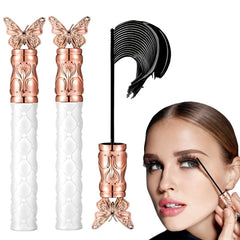 2025 Upgrade Waterproof Mascara Volume and Curl Mascara Fine Brush Black Mascaras, Long-lasting Iron Wand Mascaras Thick Curling, Enhances Natural Lashes with Dramatic Volume and Length (1PCS)