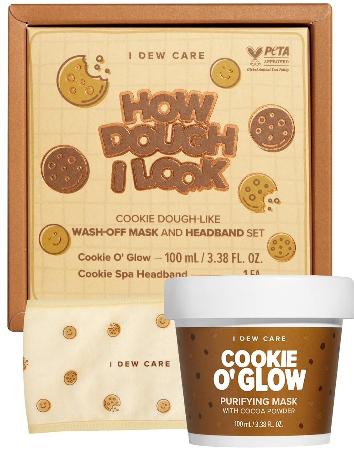 I DEW CARE Wash Off Face Mask Set - Sundae Scoop | Hyaluronic Acid Skincare Essentials, Moisturizing, Hydrating, Soothing, Exfoliating, Deep Cleansing Pore Refining, Dry Sensitive Skin