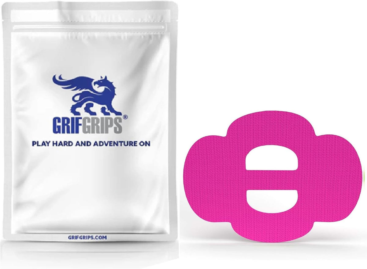 GrifGrips CGM Covers Adhesive Patches - Omnistrap Wrap Sports Grip CGM Overpatch Sensor Cover Waterproof Adhesive Tape CGM Patch for Omipod - Pre-Cut Design Pack of 15 (Dark Blue)