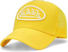 Von Dutch Unisex Trucker Hat - Curved Bill Mesh Back Retro Classic Adjustable Snapback Baseball Cap for Men and Women