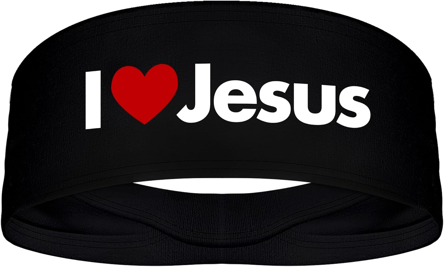 I Heart Jesus I Love Jesus 4" Wide Sports Tapered Stretch Headband Faith Christian Sweatband Head Sweat Band Running Football Soccer Accessories