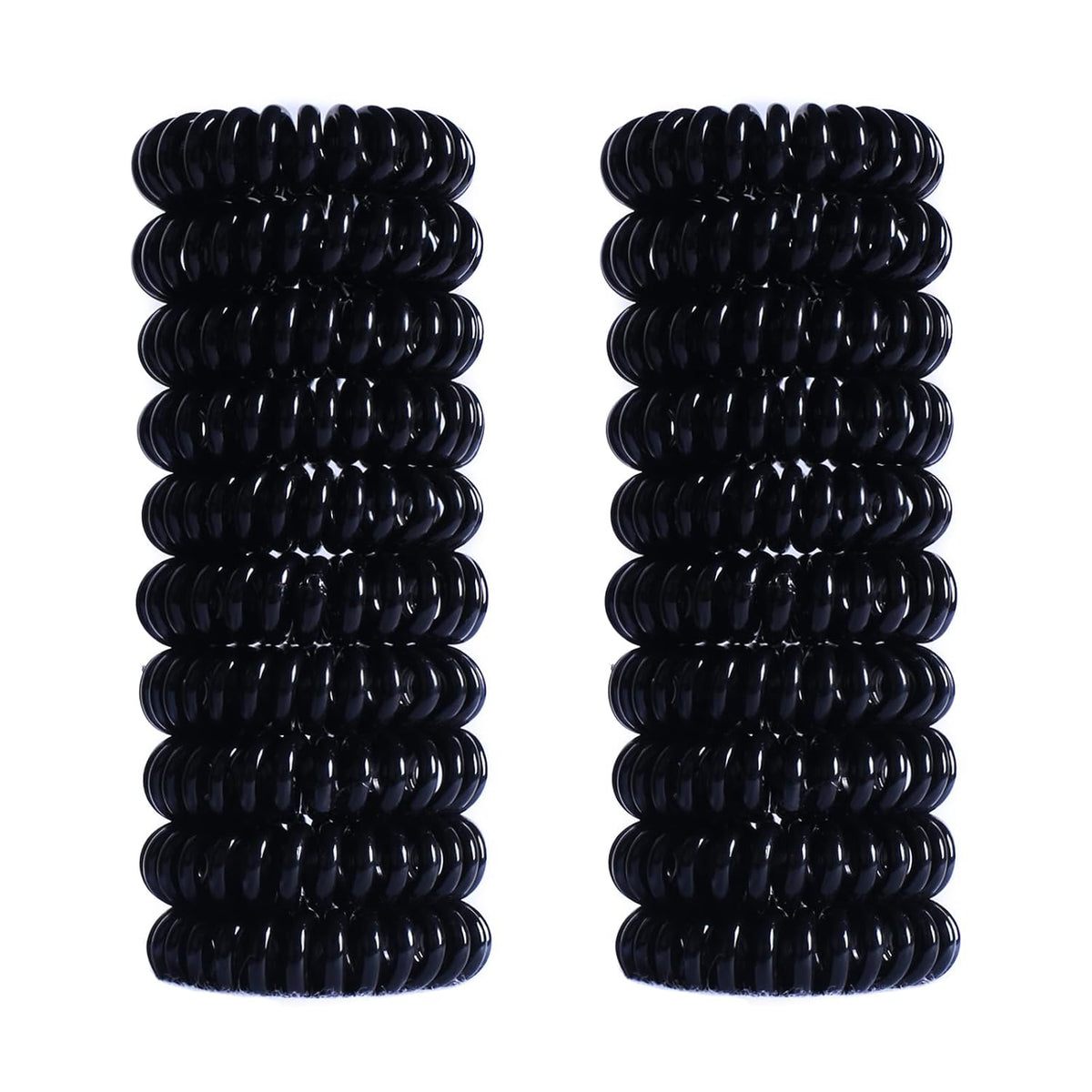 20 Pcs Clear Spiral Hair Ties No Crease Coil Elastic Hair Ties for Women No Damage Ponytail Holders