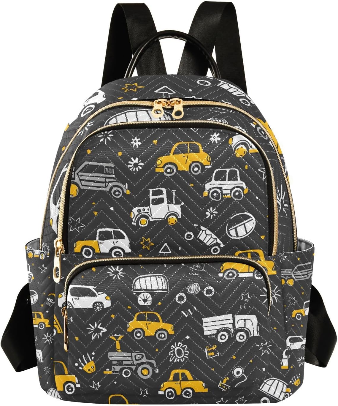 ALAZA Cute Toy Truck Cars Small Backpack Purse for Women Travel Bag Lightweight Shoulder Bag Fashion Daypack302