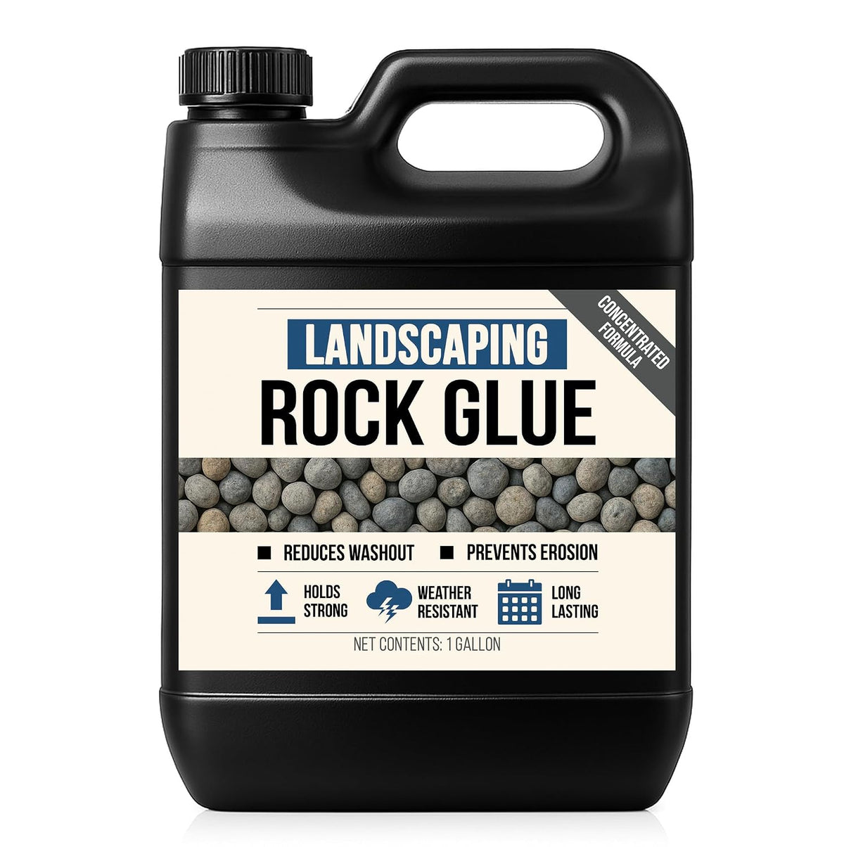 Landscape Mulch & Rock Glue – Heavy-Duty Ground Cover Adhesive for Mulch, Wood Chips, Pebbles & Gravel – Weather-Resistant Landscaping Bonding Spray (Rock Glue, 1 Gallon)