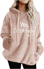 Womens Sherpa Pullover Hoodie with Pockets Fuzzy Fleece Sweatshirt Long Sleeve Oversized Plaid Fluffy Jacket Coat