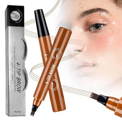 Eyebrow Contouring Pen, 2025 New Magic Eyebrow Pencil, 3D Waterproof Eyebrow Pens, 4 Tip Precise Eye Brow Makeup Pen for Women Creates Natural Looking Brows Effortlessly (Natural Black)