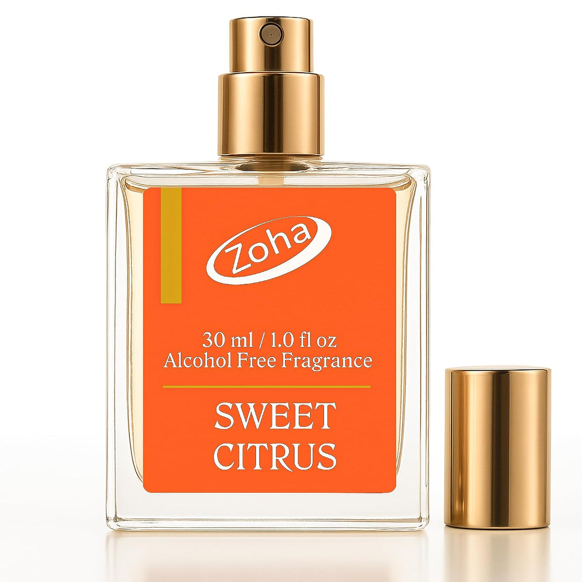 Zoha Sweet Citrus - Citrus Perfume for Women and Men, Alcohol Free Perfume Oil Roll On, Natural Clean Travel Size Parfum, 6ml Roller