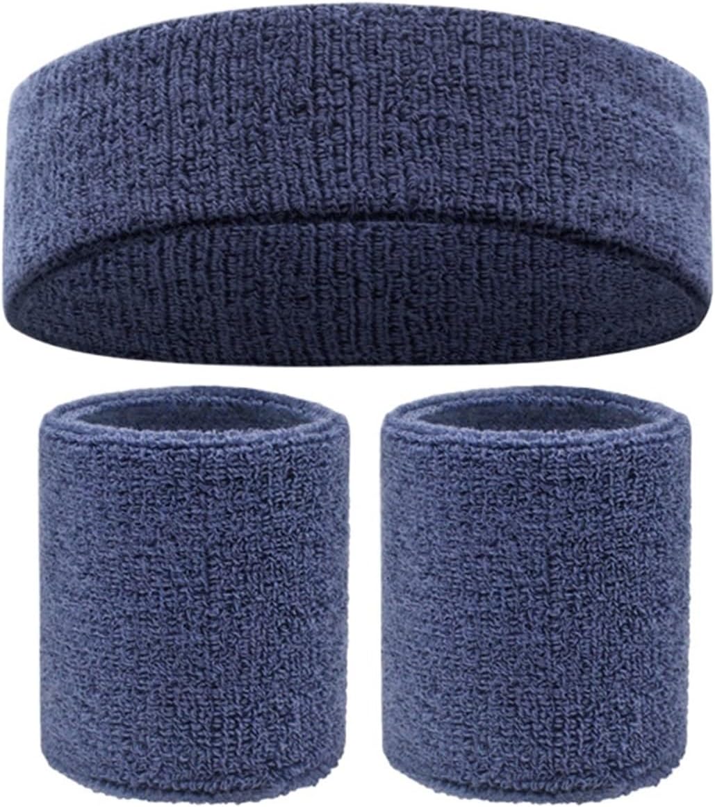Wheel Speed Sensor Sports Headband Wristband Sweatbands Cloth Wrist Headbands Wicking Sweat Absorbing ABS Wheel Speed Sensor Front(Lake Green)