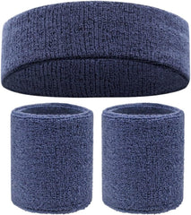 Wheel Speed Sensor Sports Headband Wristband Sweatbands Cloth Wrist Headbands Wicking Sweat Absorbing ABS Wheel Speed Sensor Front(Lake Green)