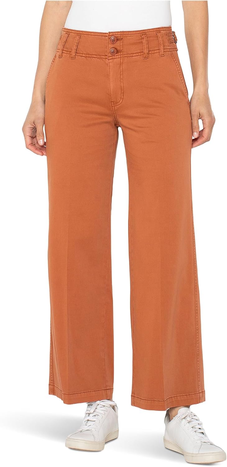 Women's High-Rise Cinch Waist Wide Leg Pants
