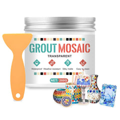 Grout for Mosaic Tiles Crafts, Mosaic Grout for Crafts Mosaics Glue Direct Caulking No Need to Add Water Strong Protection for DIY Projects Handmade Glass Decor Gifts