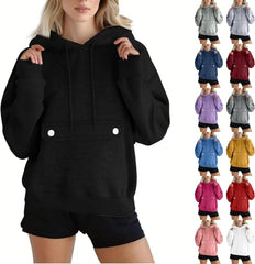 Womens Fleece Hoodies Oversized Long Sleeve Pullover Sweatshirts 2025 Fall Outfits Y2k Clothes Casual Cute Jackets