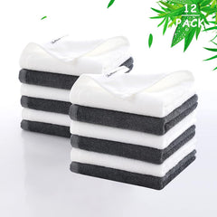 Wash Cloths 6 Pack, Super Soft and Gentle Face Towels on Sensitive Skin, 13x13 inch Large Bath Washcloths for Face and Body, Reusable Makeup Remover Eraser, Easy to Rinse White Facial Cleaning Cloths