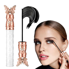 2025 Upgrade Waterproof Mascara Volume and Curl Mascara Fine Brush Black Mascaras, Long-lasting Iron Wand Mascaras Thick Curling, Enhances Natural Lashes with Dramatic Volume and Length (1PCS)