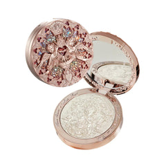 Flower Knows Little Angel Embossed Highlighter-Rosy Pearl Highlighter Powder,Dreamy Pink Shimmer,Long-Lasting Soft Ethereal Glow,Feather-Light,Soft Sculpting Velvet Finish(L01 Eros's Fable)