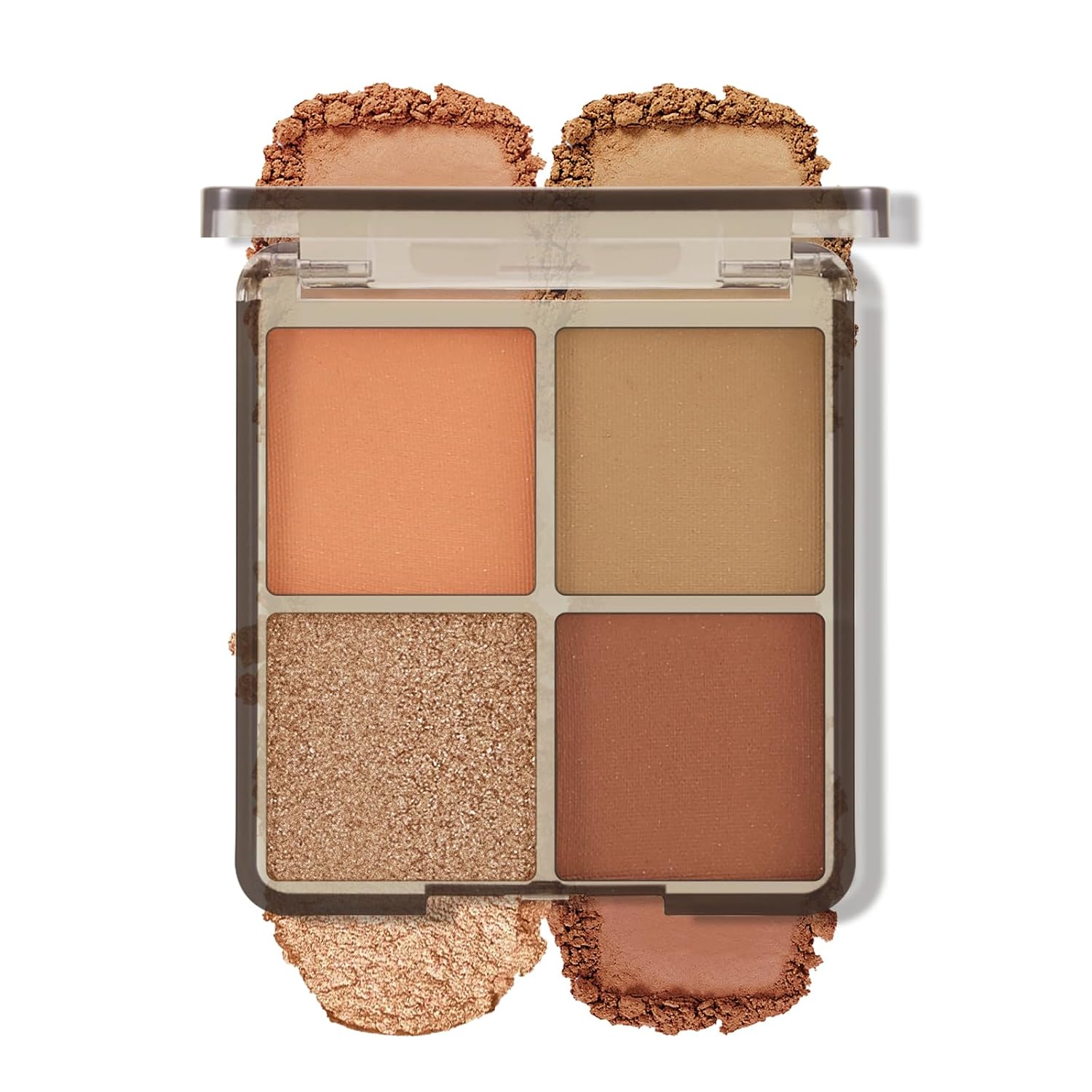 4 Color Eyeshadow Palette,Long Wear Matte Eyeshadow Powder,Glitter Shimmer Eye Shadow Palette,Great for Travel
