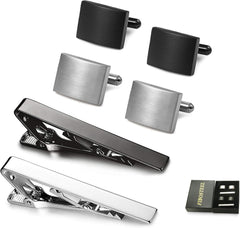 FIBO STEEL 4-8 Pairs Wedding Business Classic Cufflinks for Men Unique Cufflink Set Mens